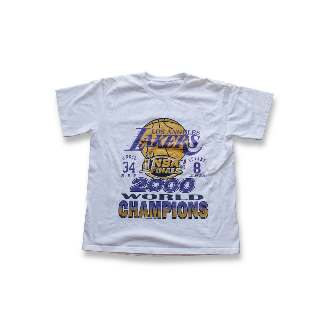Centre Upcycled '00 Lakers Final Tee (White) - Centre Upcycled '00 Lakers Final Tee (White) - 