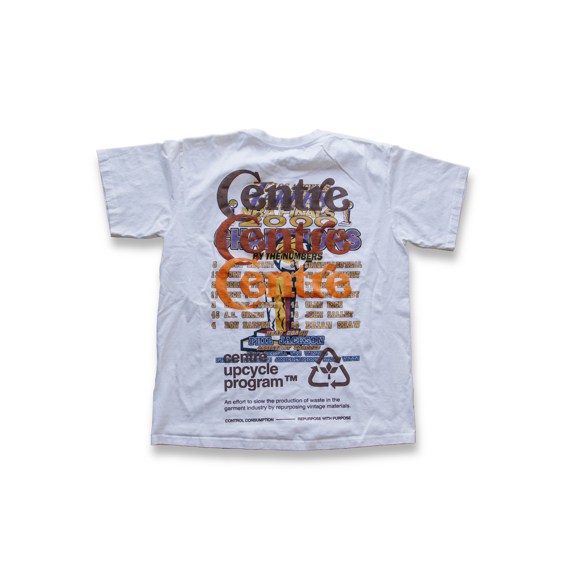 Centre Upcycled '00 Lakers Final Tee (White) - Centre Upcycled '00 Lakers Final Tee (White) - 