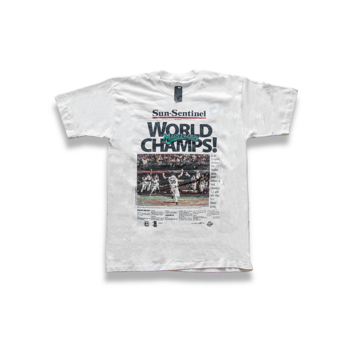 Centre Upcycled '97 World Series Tee (White) - Centre Upcycled '97 World Series Tee (White) - 