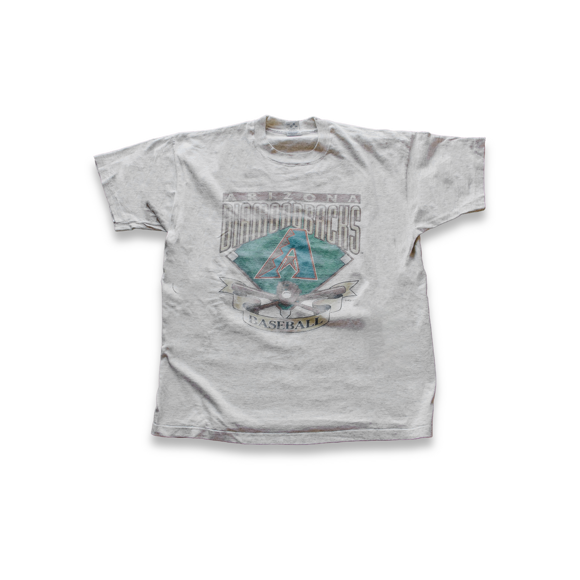 Centre Upcycled '95 Diamondbacks Tee (Heather Grey) - Centre Upcycled '95 Diamondbacks Tee (Heather Grey) - 