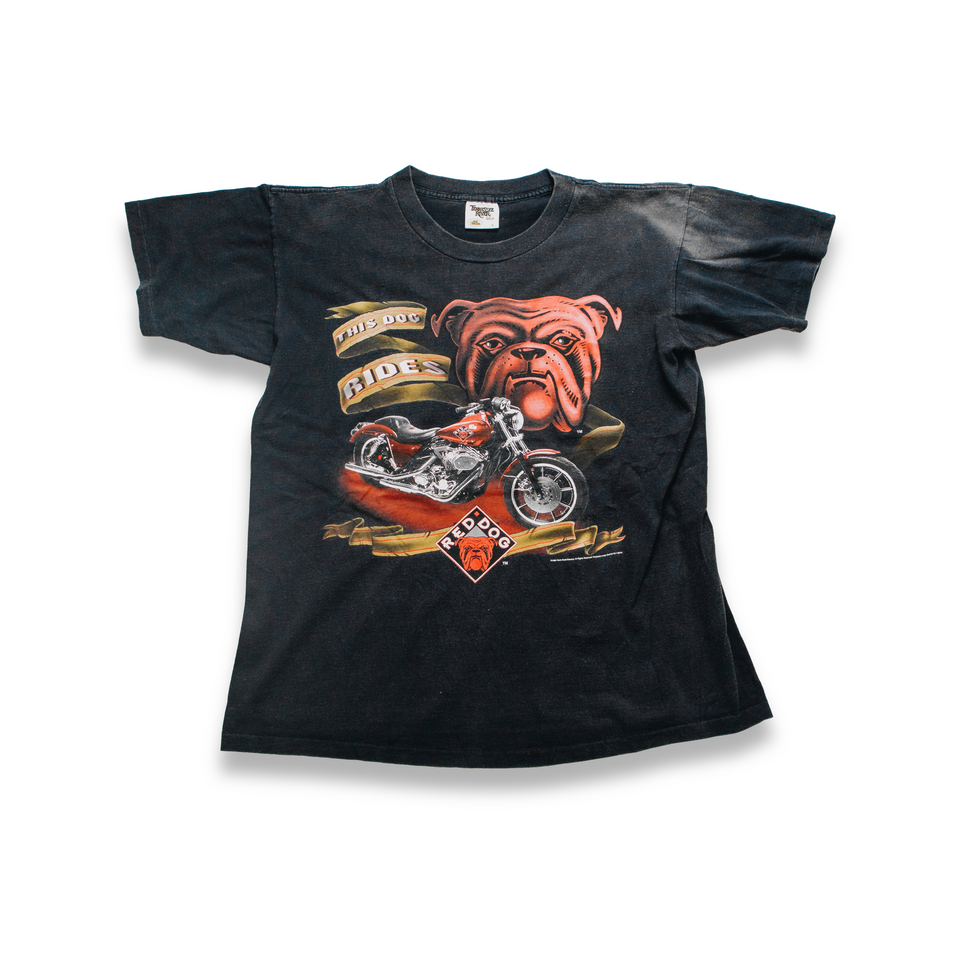 Centre Upcycled Red Dog Tee (Black) - Men's Apparel
