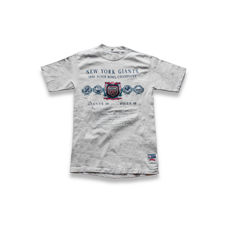 Centre Upcycled '90 Super Bowl Champs Tee (Heather Grey) - Centre Upcycle Program