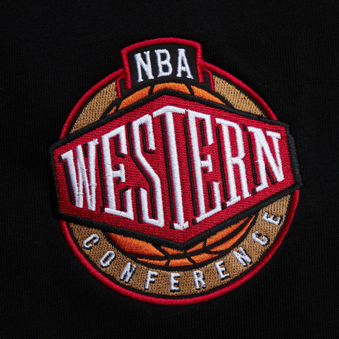 Mitchell & Ness Dallas Mavericks NBA Team First Satin Fleece Crewneck Sweatshirt ( Black ) - Mitchell & Ness Dallas Mavericks NBA Team First Satin Fleece Crewneck Sweatshirt ( Black ) - 