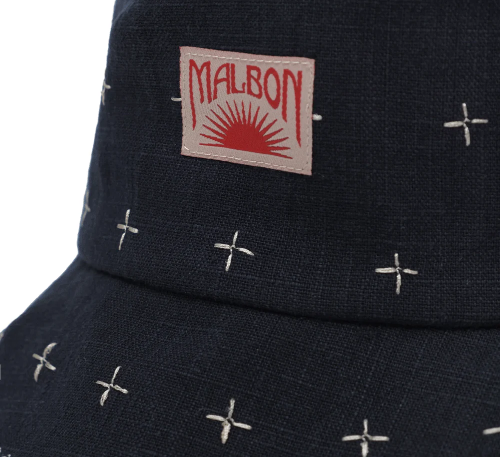 Malbon Golf Ronin Bucket Hat (Navy) - Malbon Golf Ronin Bucket Hat (Navy) - 