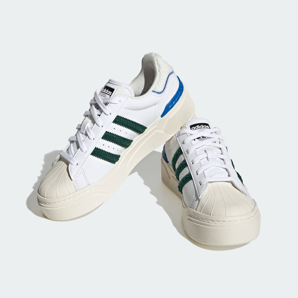 Adidas Women's Superstar Bonega 2B (Footwear White/Dark Green-Royal Blue) - Adidas Women's Superstar Bonega 2B (Footwear White/Dark Green-Royal Blue) - 