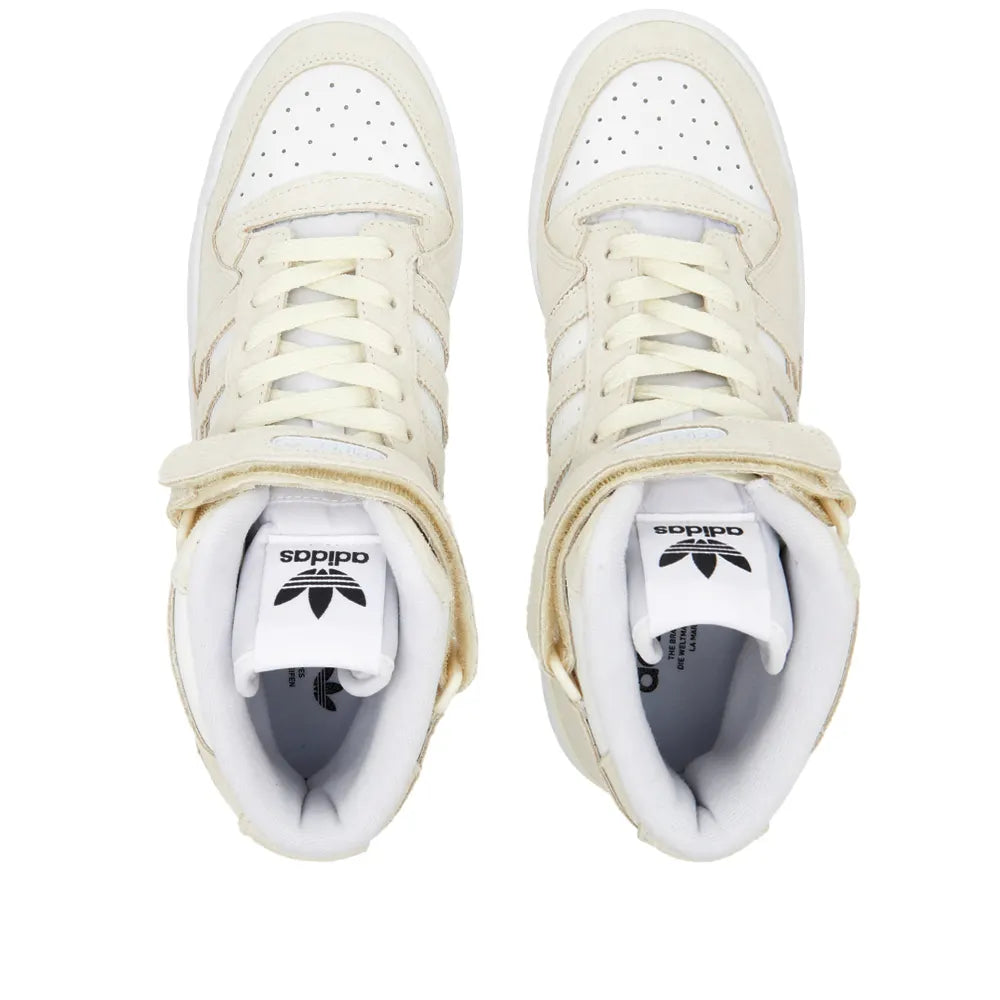 Adidas Women's Forum Mid (White/Core White-Core Black) - Adidas Women's Forum Mid (White/Core White-Core Black) - 