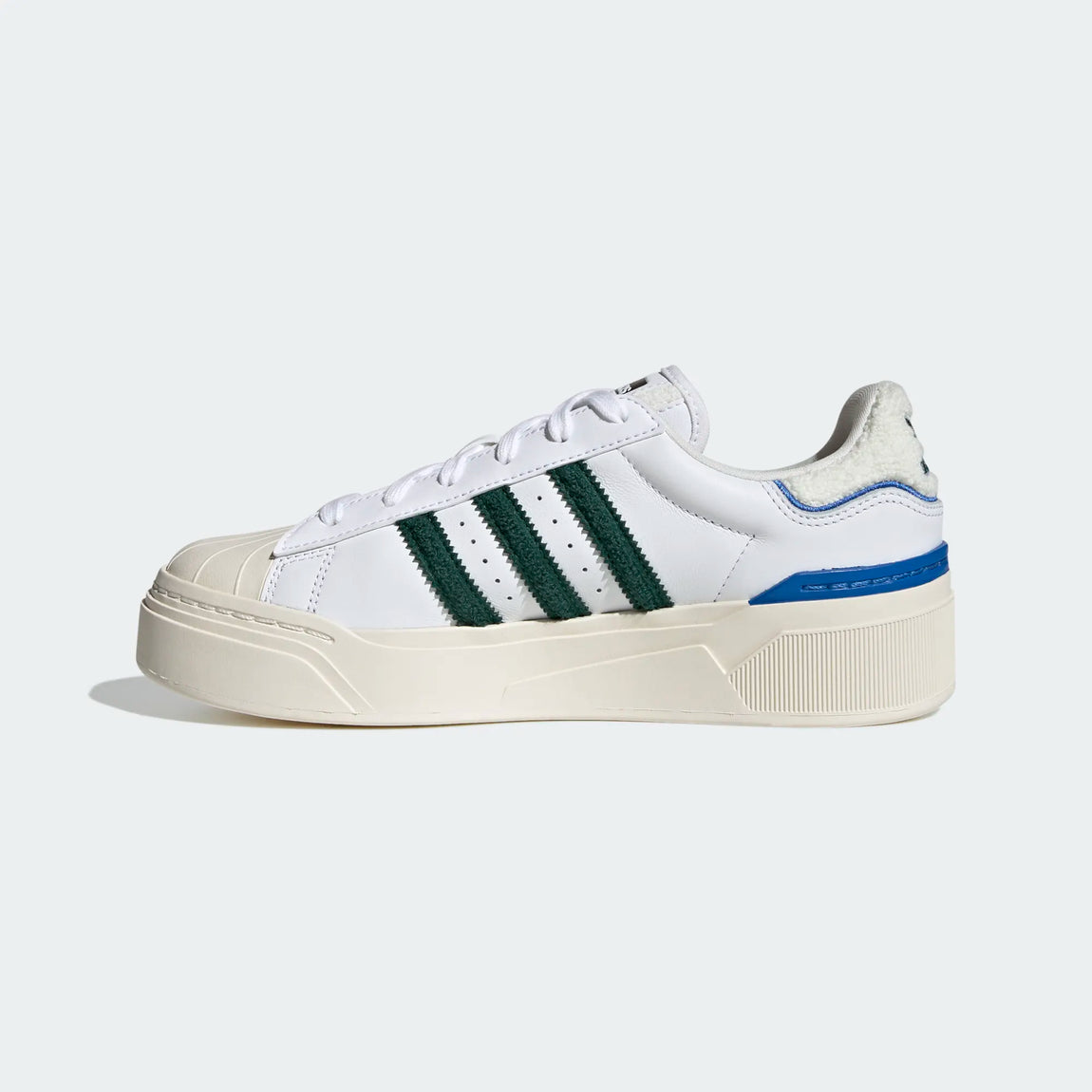 vandrerhjemmet bremse Intens Adidas Women's Superstar Bonega 2B (Footwear White/Dark Green-Royal Bl –  Centre