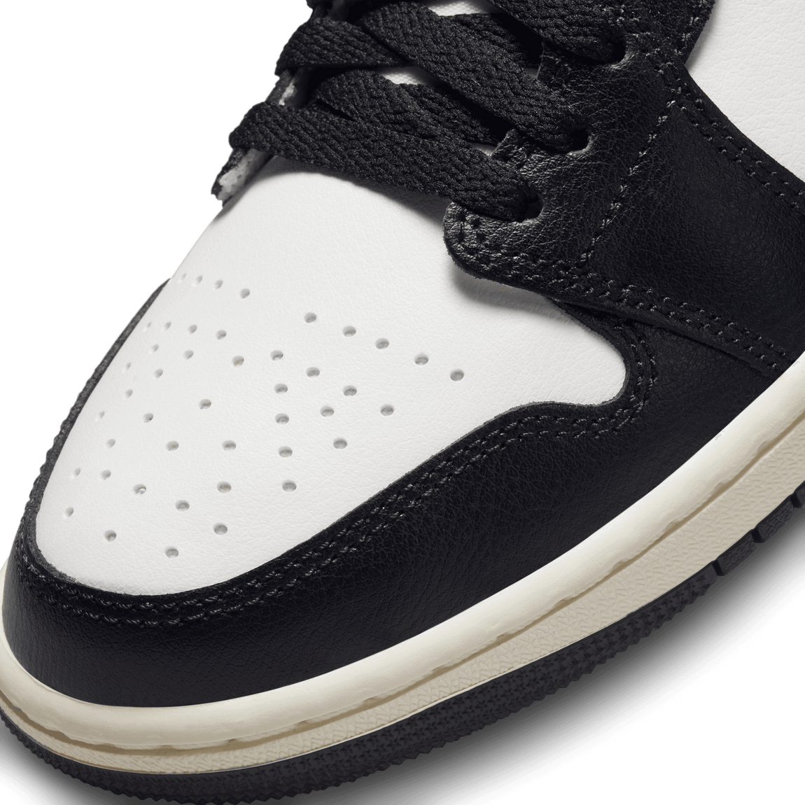 Women's Air Jordan 1 Mid (Black/Gym Red-Sail) - Women's Air Jordan 1 Mid (Black/Gym Red-Sail) - 