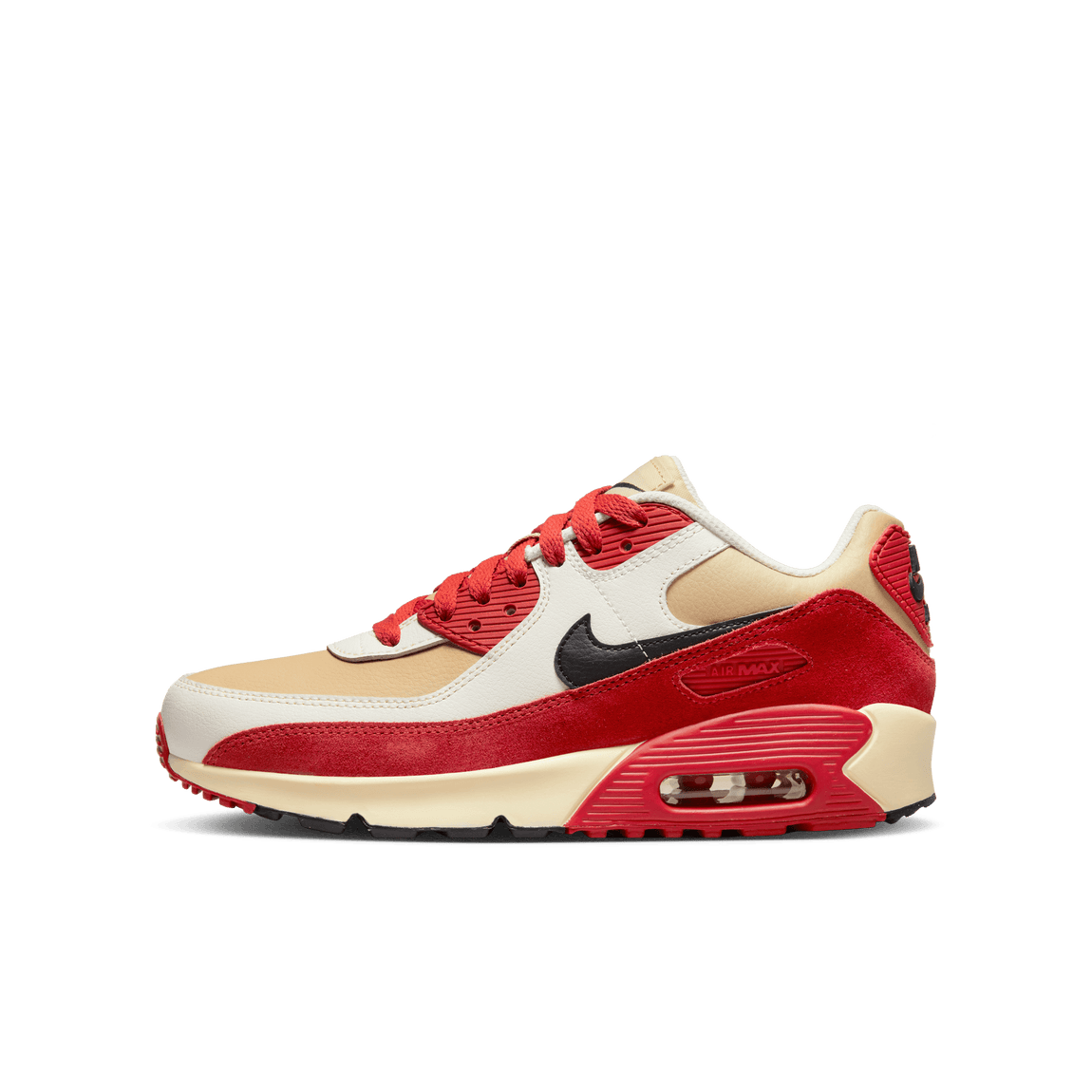 Nike Air Max 90 LTR GS (Sesame/Black/Red Clay-Sail) - Nike Air Max 90 LTR GS (Sesame/Black/Red Clay-Sail) - 