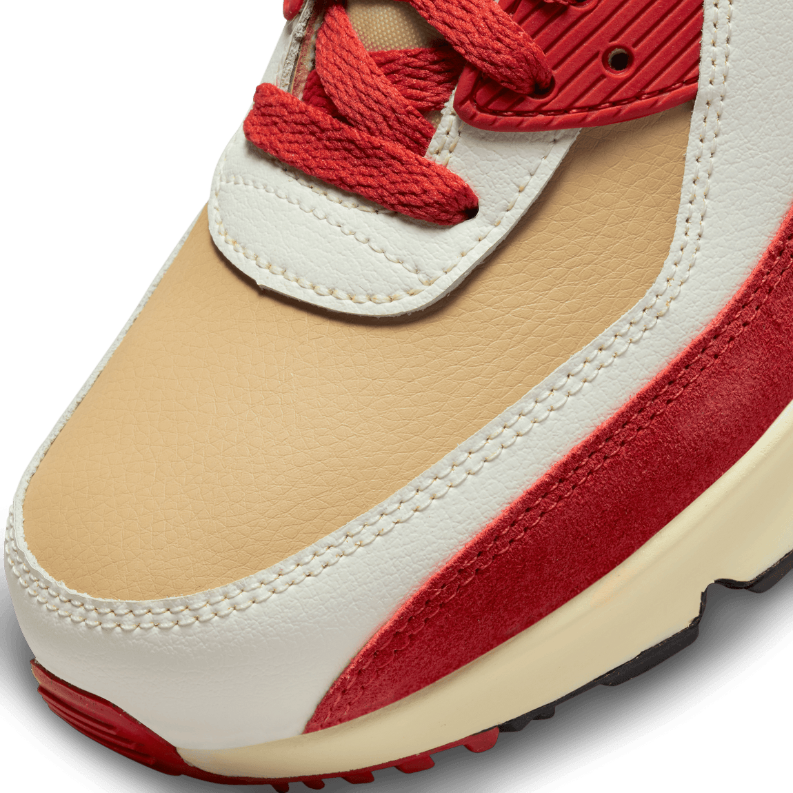 Nike Air Max 90 LTR GS (Sesame/Black/Red Clay-Sail) - Nike Air Max 90 LTR GS (Sesame/Black/Red Clay-Sail) - 