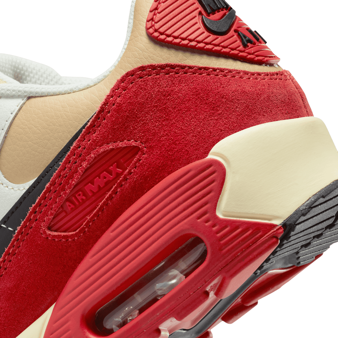 Nike Air Max 90 LTR GS (Sesame/Black/Red Clay-Sail) - Nike Air Max 90 LTR GS (Sesame/Black/Red Clay-Sail) - 