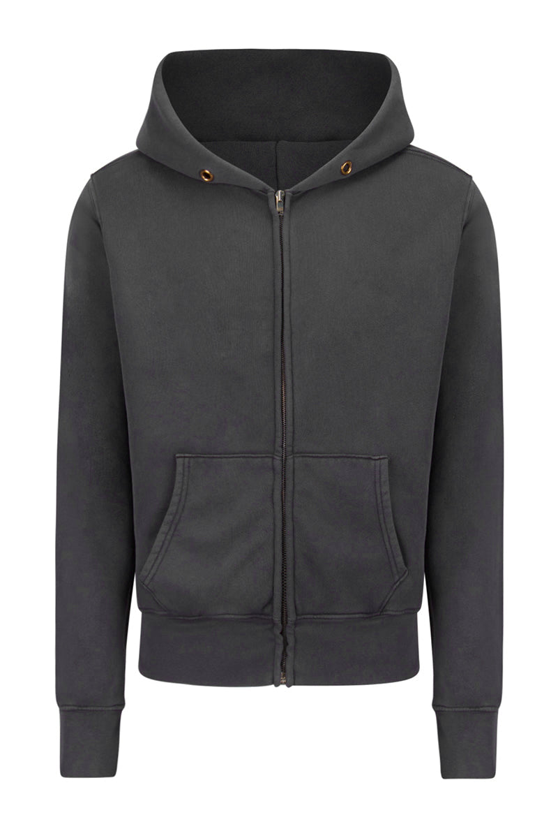 Les Tien Heavyweight Zip Hoodie (Vintage Black) - Les Tien