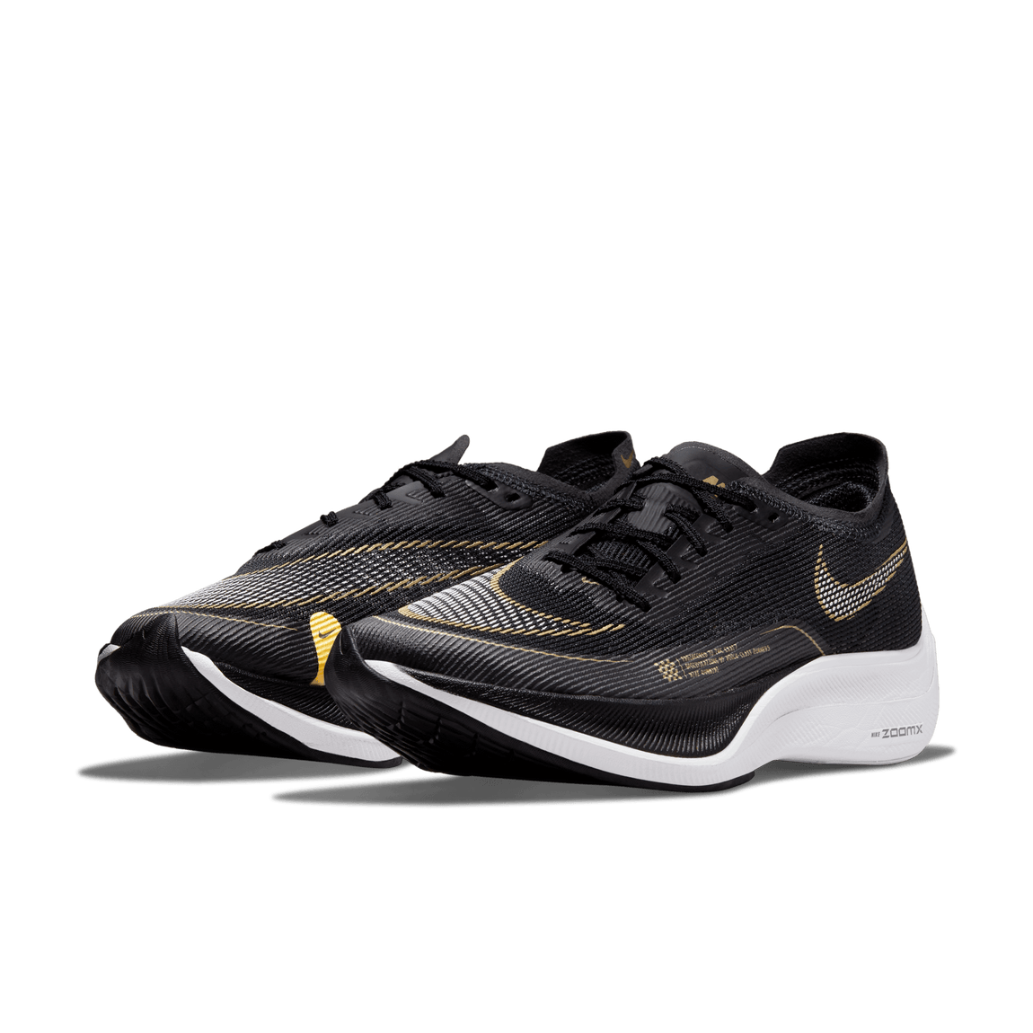 Nike Women's Zoom Vaporfly Next% 2 (Black/White/Metallic Gold Coin) - Nike Women's Zoom Vaporfly Next% 2 (Black/White/Metallic Gold Coin) - 