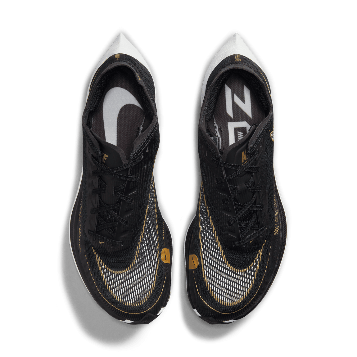 Nike Women's Zoom Vaporfly Next% 2 (Black/White/Metallic Gold Coin) - Nike Women's Zoom Vaporfly Next% 2 (Black/White/Metallic Gold Coin) - 