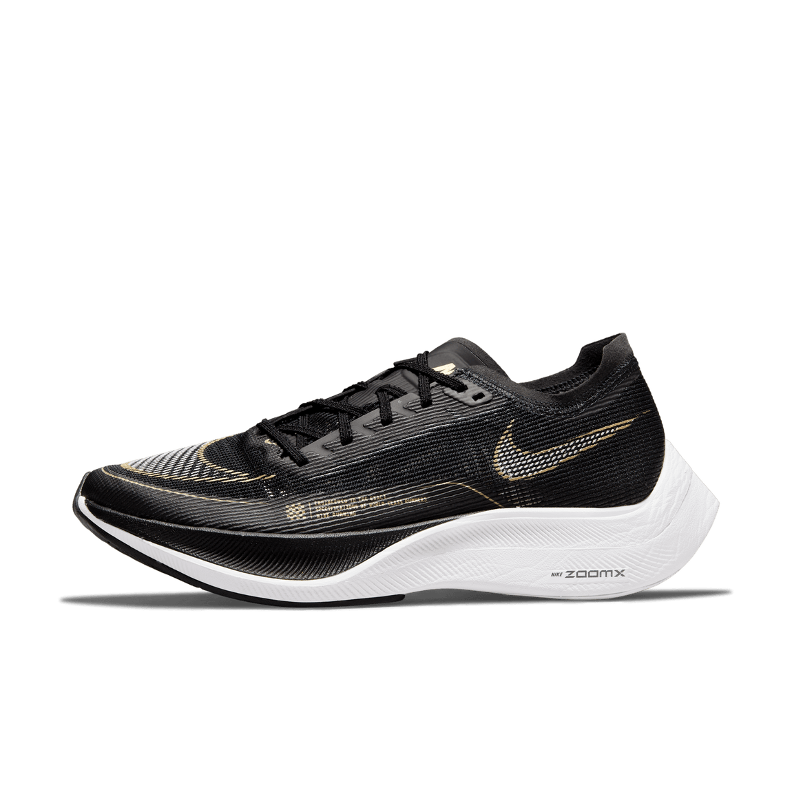 Nike Women's Zoom Vaporfly Next% 2 (Black/White/Metallic Gold Coin) - Nike Women's Zoom Vaporfly Next% 2 (Black/White/Metallic Gold Coin) - 