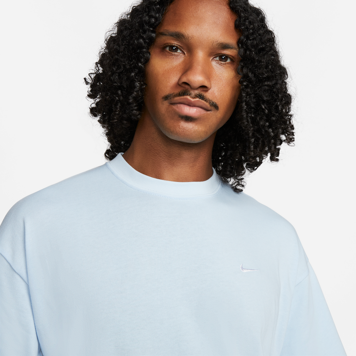 Nike Men's Solo Swoosh Tee (Celestine Blue/White) - Nike Men's Solo Swoosh Tee (Celestine Blue/White) - 