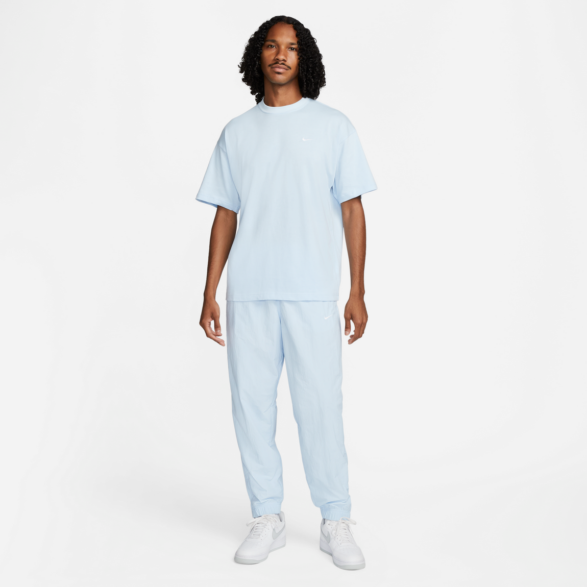 Nike Men's Solo Swoosh Tee (Celestine Blue/White) - Nike Men's Solo Swoosh Tee (Celestine Blue/White) - 