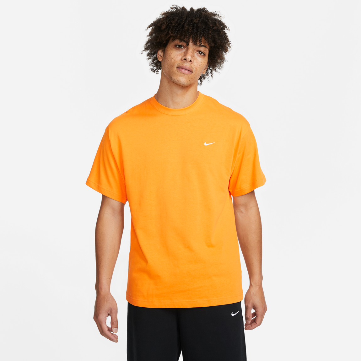 Nike Men's Solo Swoosh Tee (Kumquat/White) - Nike Men's Solo Swoosh Tee (Kumquat/White) - 