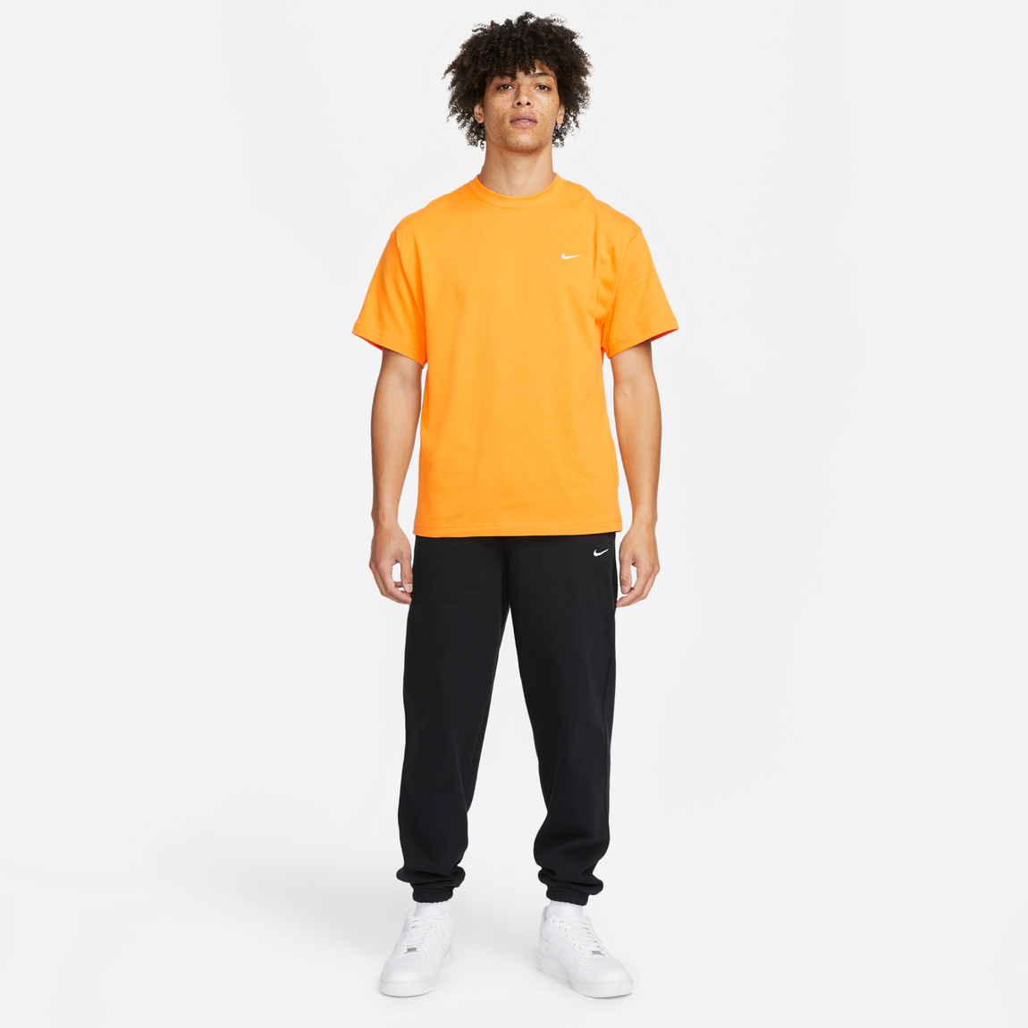 Nike Men's Solo Swoosh Tee (Kumquat/White) - Nike Men's Solo Swoosh Tee (Kumquat/White) - 
