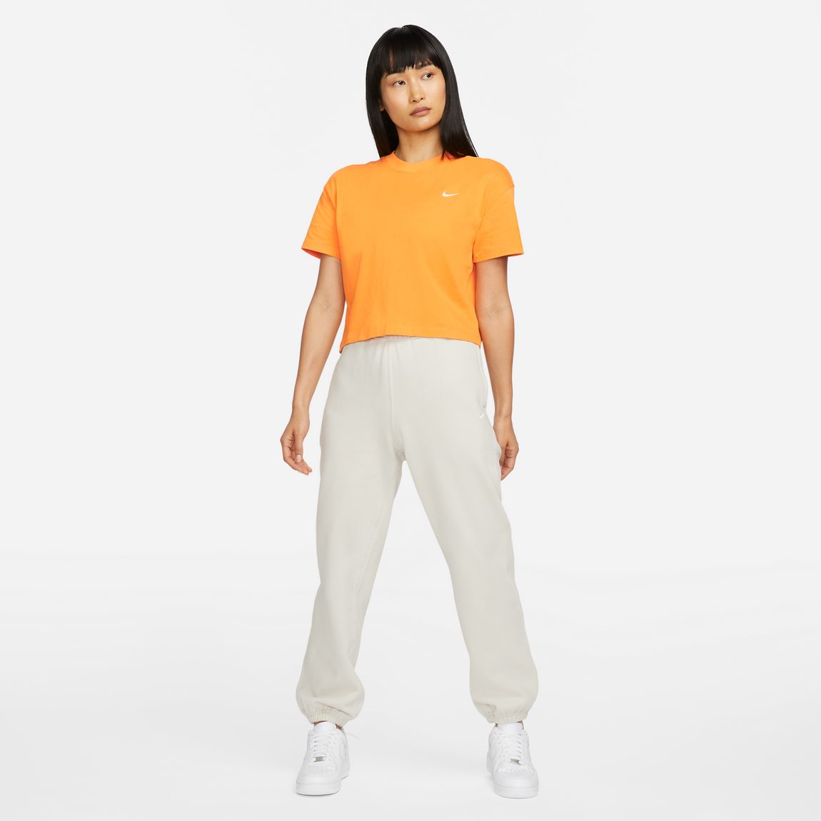 Nike Women's Solo Swoosh Tee (Kumquat/White) - Nike Women's Solo Swoosh Tee (Kumquat/White) - 