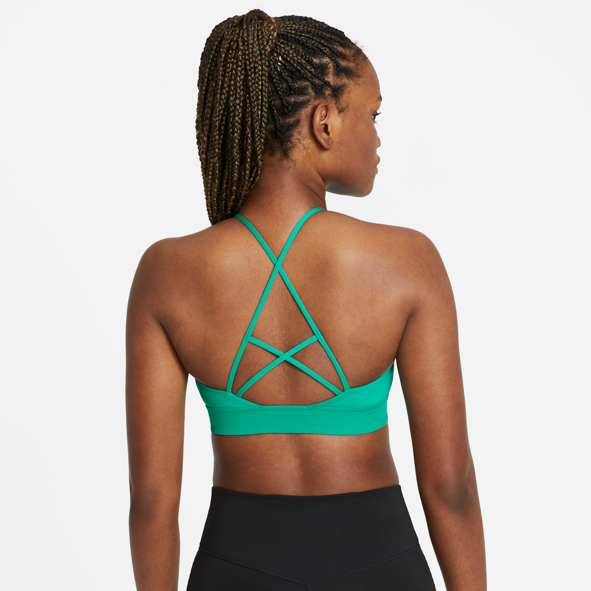 Nike Women's Dri-Fit Indy Rainbow Ladder Light Support Sports Bra (Neptune Green) - Nike Women's Dri-Fit Indy Rainbow Ladder Light Support Sports Bra (Neptune Green) - 