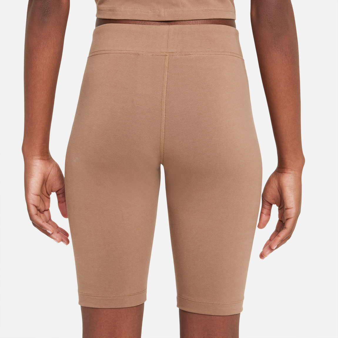 Nike Sportswear Women's Essential Medium Rise Shorts (Brown) - Nike Sportswear Women's Essential Medium Rise Shorts (Brown) - 