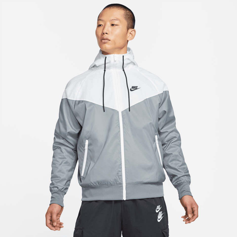 Nike Sportswear Windrunner Jacket (Smoke Grey/White/Black) - Men's - Jackets & Outerwear