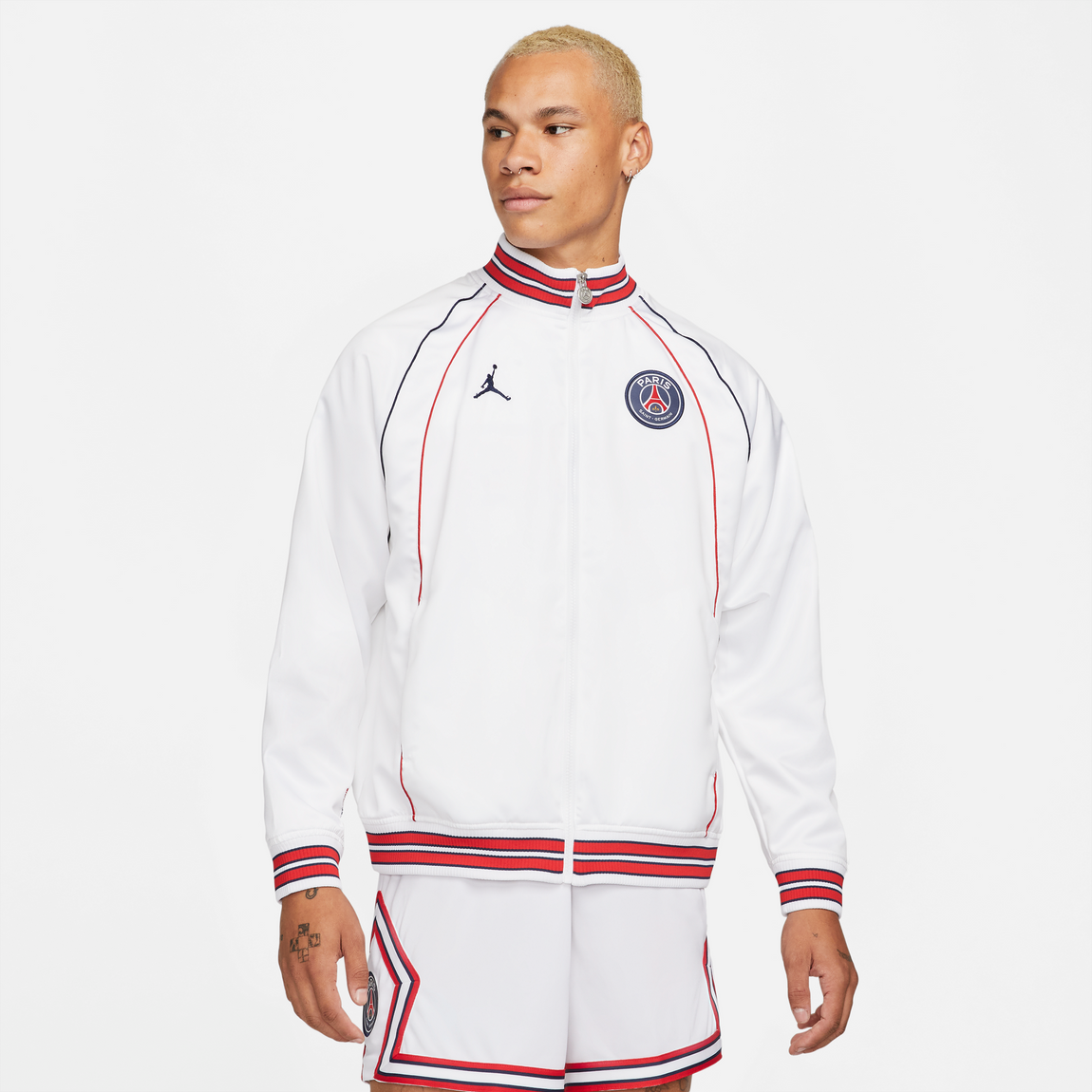 Jordan X PSG Club Anthem Jacket (White/University Red/Midnight Navy) - Jordan X PSG Club Anthem Jacket (White/University Red/Midnight Navy) - 