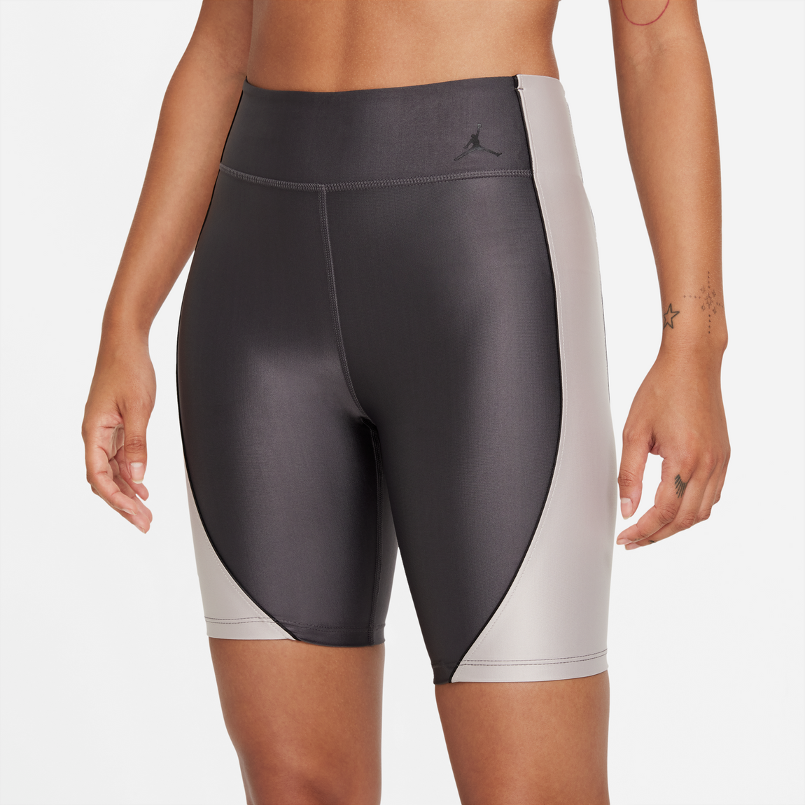 Jordan Women's Essential Training Shorts (Thunder Grey/Moon Particle/Black) - Jordan Women's Essential Training Shorts (Thunder Grey/Moon Particle/Black) - 