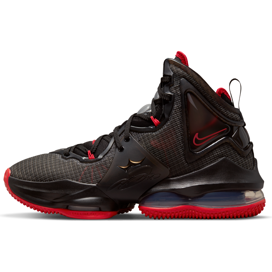 Nike Lebron 19 GS (Black/Black-University Red) - Nike Lebron 19 GS (Black/Black-University Red) - 