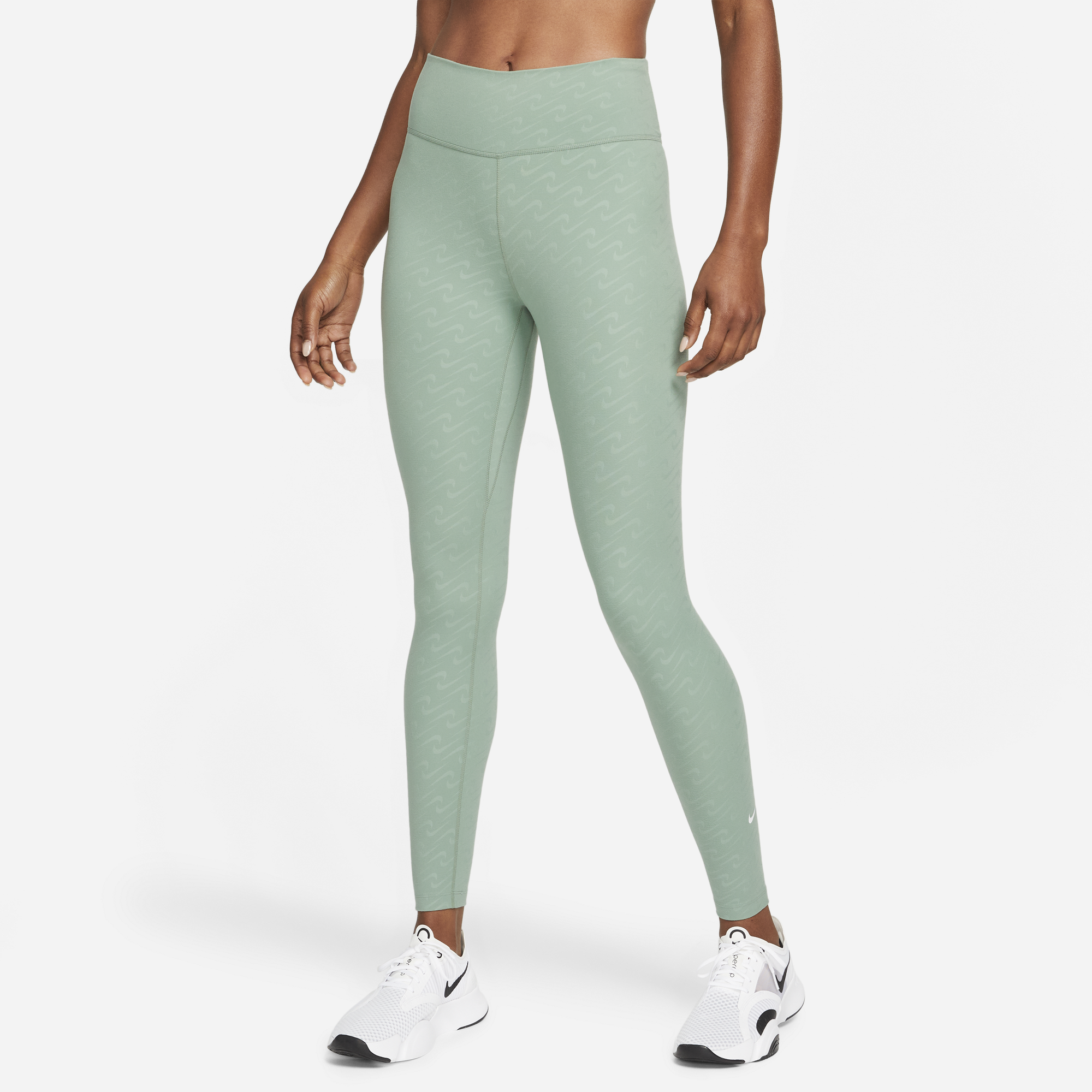 New Womens Nike Dri-FIT Fast Tights Neptune Green/Reflective Silver