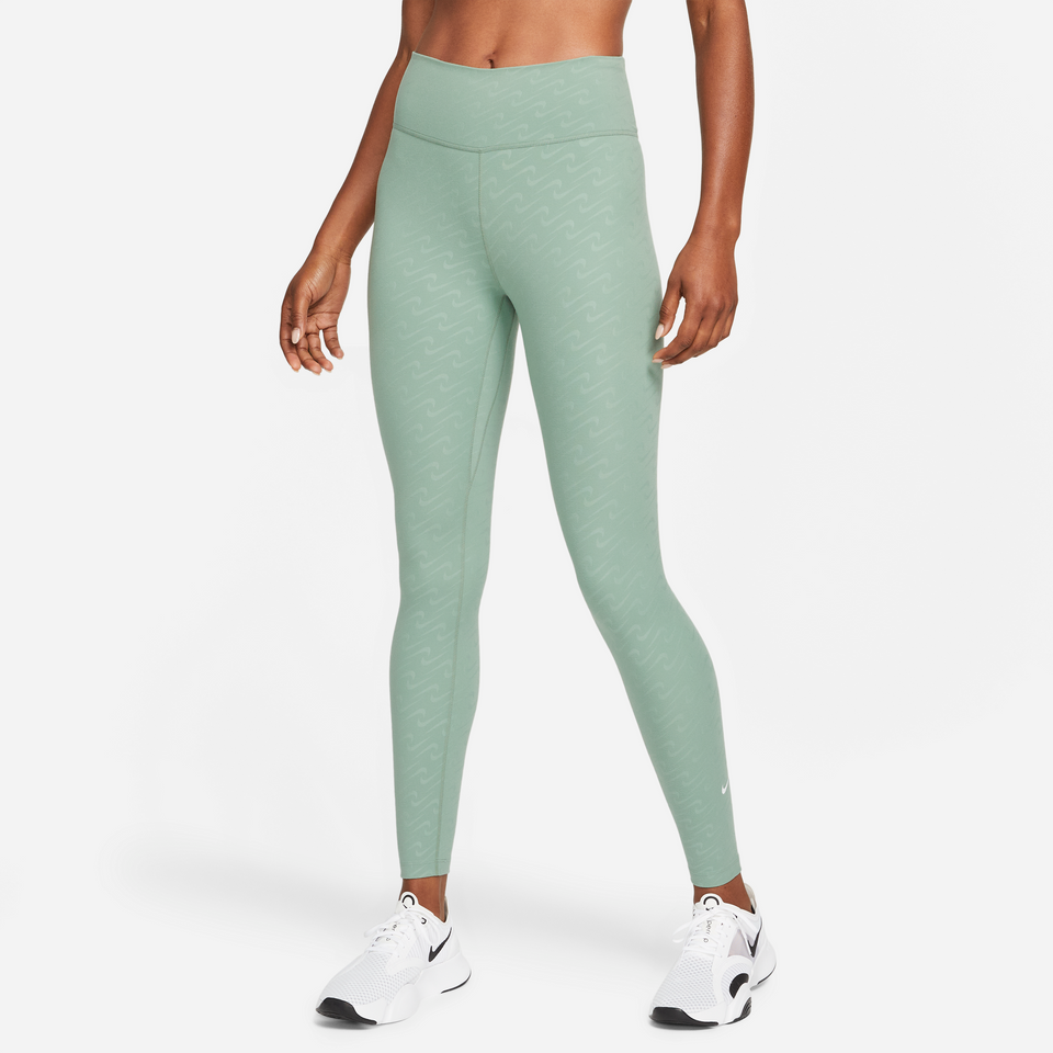 Nike Women's Dri-Fit One Clash Tights (Jade Smoke/Sail) - CYASUMMER