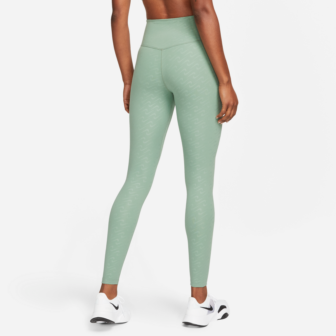 Nike Women's Dri-Fit One Clash Tights (Jade Smoke/Sail) - Nike Women's Dri-Fit One Clash Tights (Jade Smoke/Sail) - 