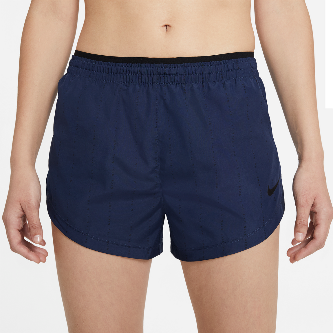 Nike Women's Dri-Fit Tempo Luxe Icon Clash Shorts (Midnight Navy/Black) - Nike Women's Dri-Fit Tempo Luxe Icon Clash Shorts (Midnight Navy/Black) - 