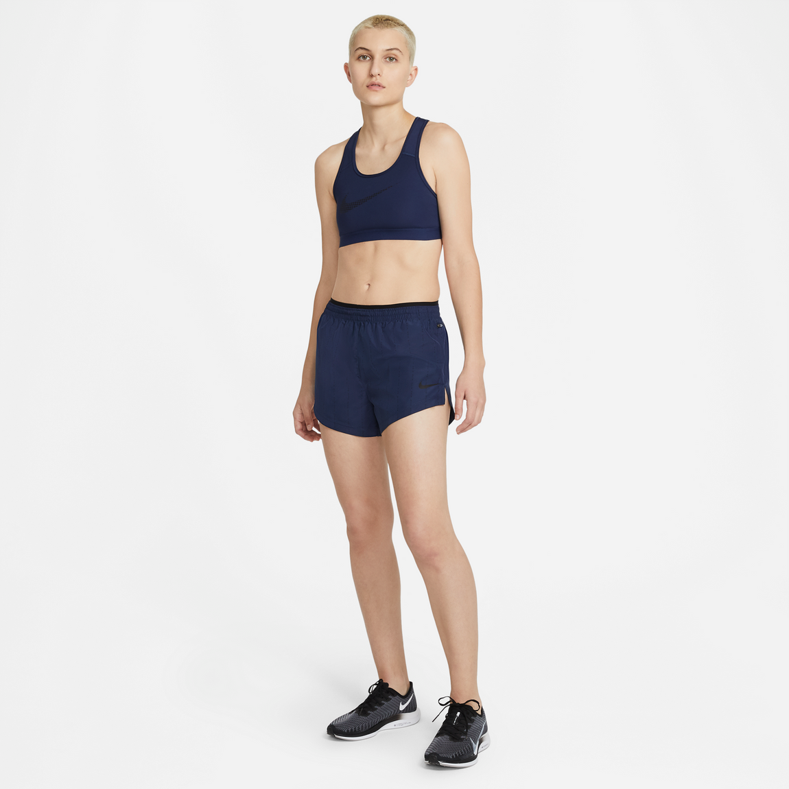 Nike Women's Dri-Fit Tempo Luxe Icon Clash Shorts (Midnight Navy/Black) - Nike Women's Dri-Fit Tempo Luxe Icon Clash Shorts (Midnight Navy/Black) - 