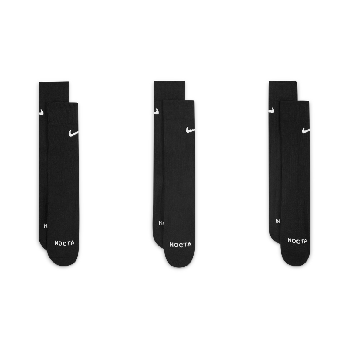 NOCTA x Nike Crew Socks 3-Pack (Black/White) 3/15 - NOCTA x Nike Crew Socks 3-Pack (Black/White) 3/15 - 