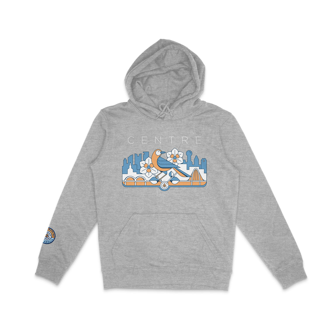Centre Mockingbird to Magnolia Hoodie (Heather Grey) - Centre Mockingbird to Magnolia Hoodie (Heather Grey) - 