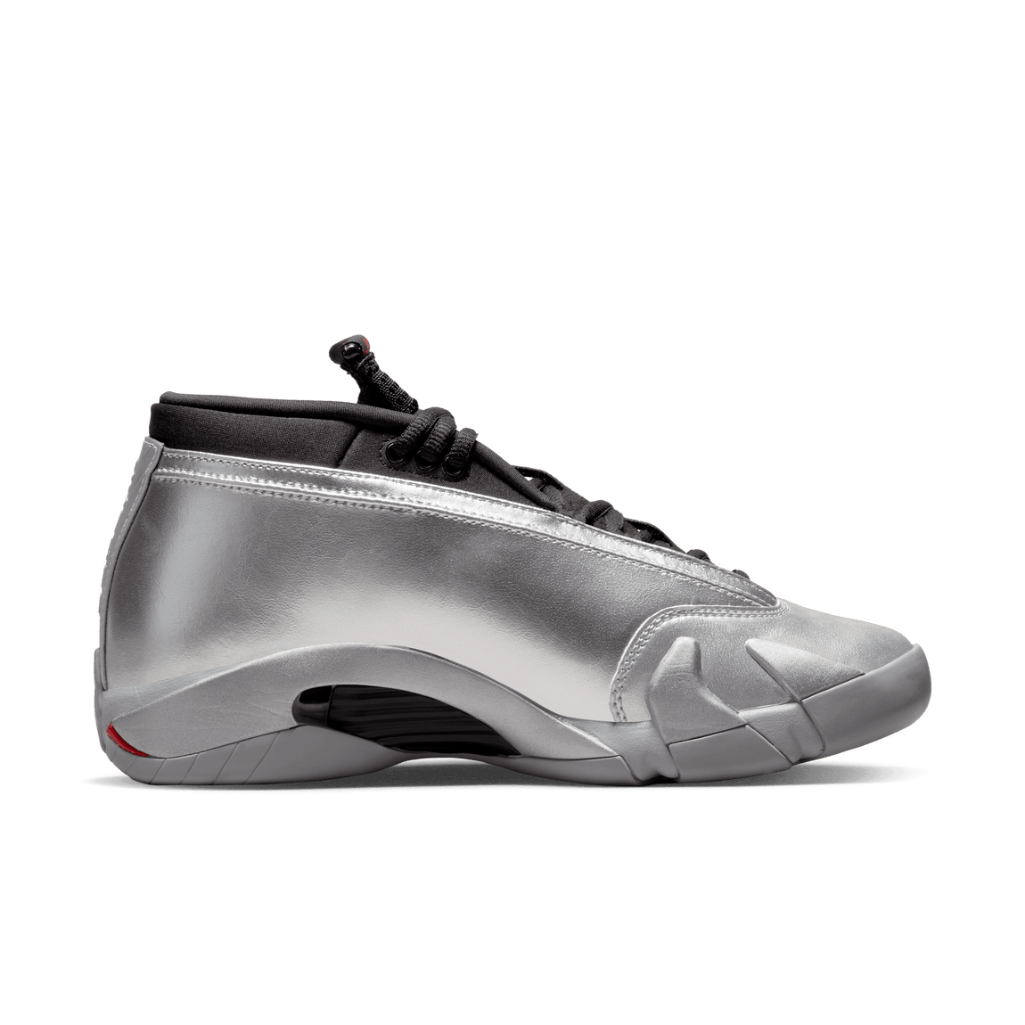 Women's Air Jordan 14 Retro Low (Metallic Silver/Fire Red/Wolf Grey-Black) - Women's Air Jordan 14 Retro Low (Metallic Silver/Fire Red/Wolf Grey-Black) - 
