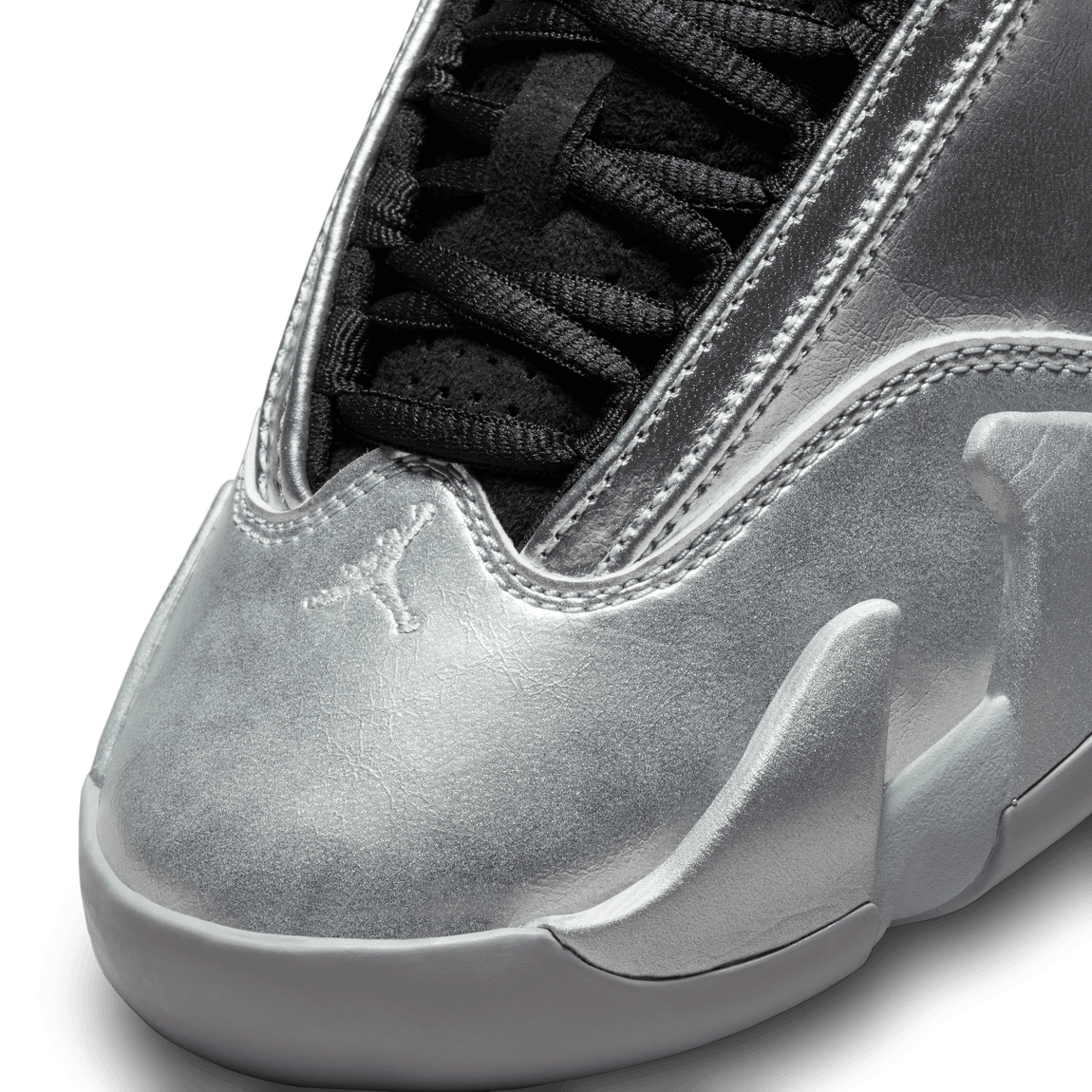 Women's Air Jordan 14 Retro Low (Metallic Silver/Fire Red/Wolf Grey-Black) - Women's Air Jordan 14 Retro Low (Metallic Silver/Fire Red/Wolf Grey-Black) - 