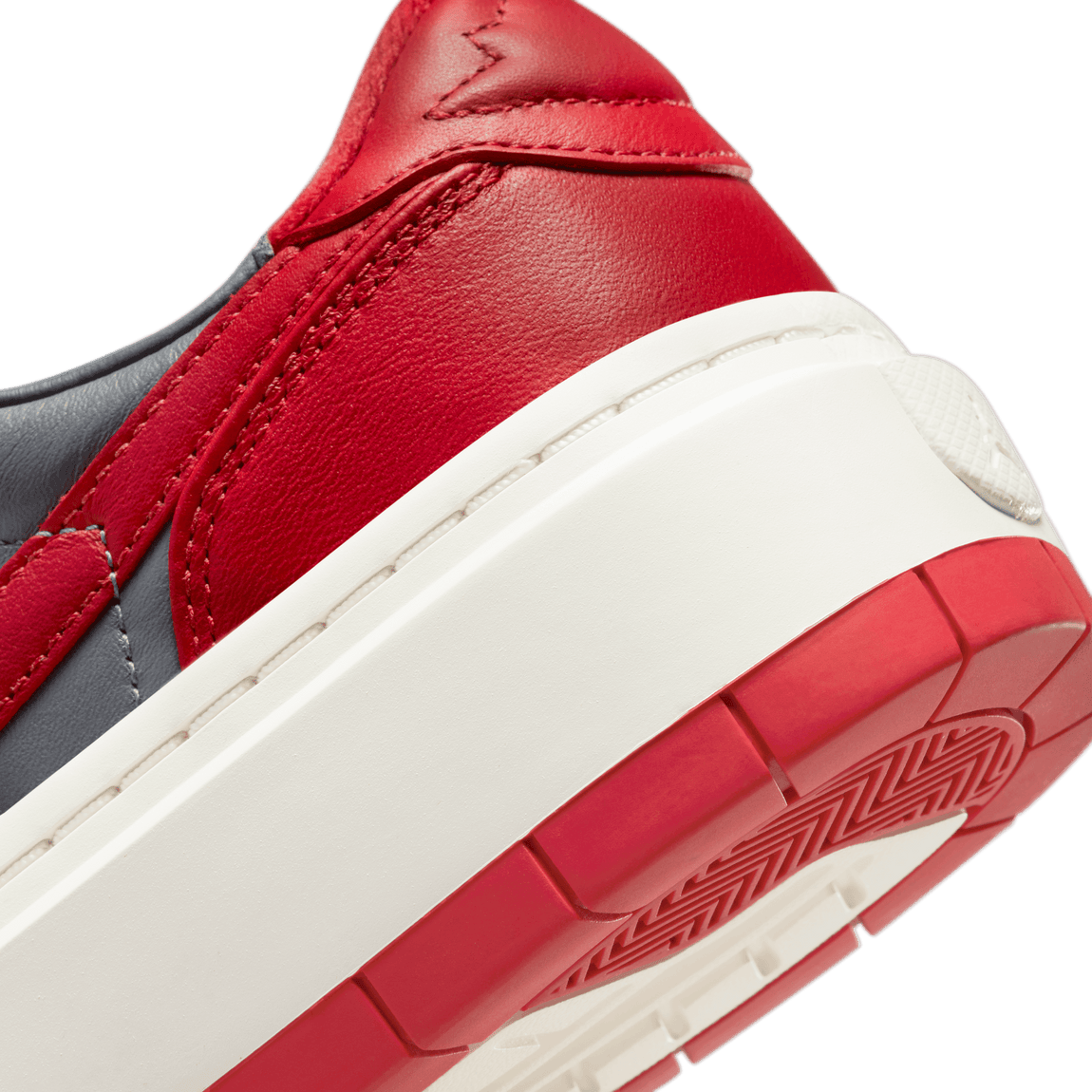 Women's Air Jordan 1 Elevate Low (Dark Grey/Varsity Red-Sail) - Women's Air Jordan 1 Elevate Low (Dark Grey/Varsity Red-Sail) - 
