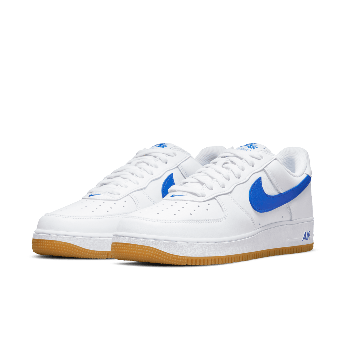 Nike Air Force 1 Low Retro (White/Royal Blue-Gum Yellow) - Nike Air Force 1 Low Retro (White/Royal Blue-Gum Yellow) - 