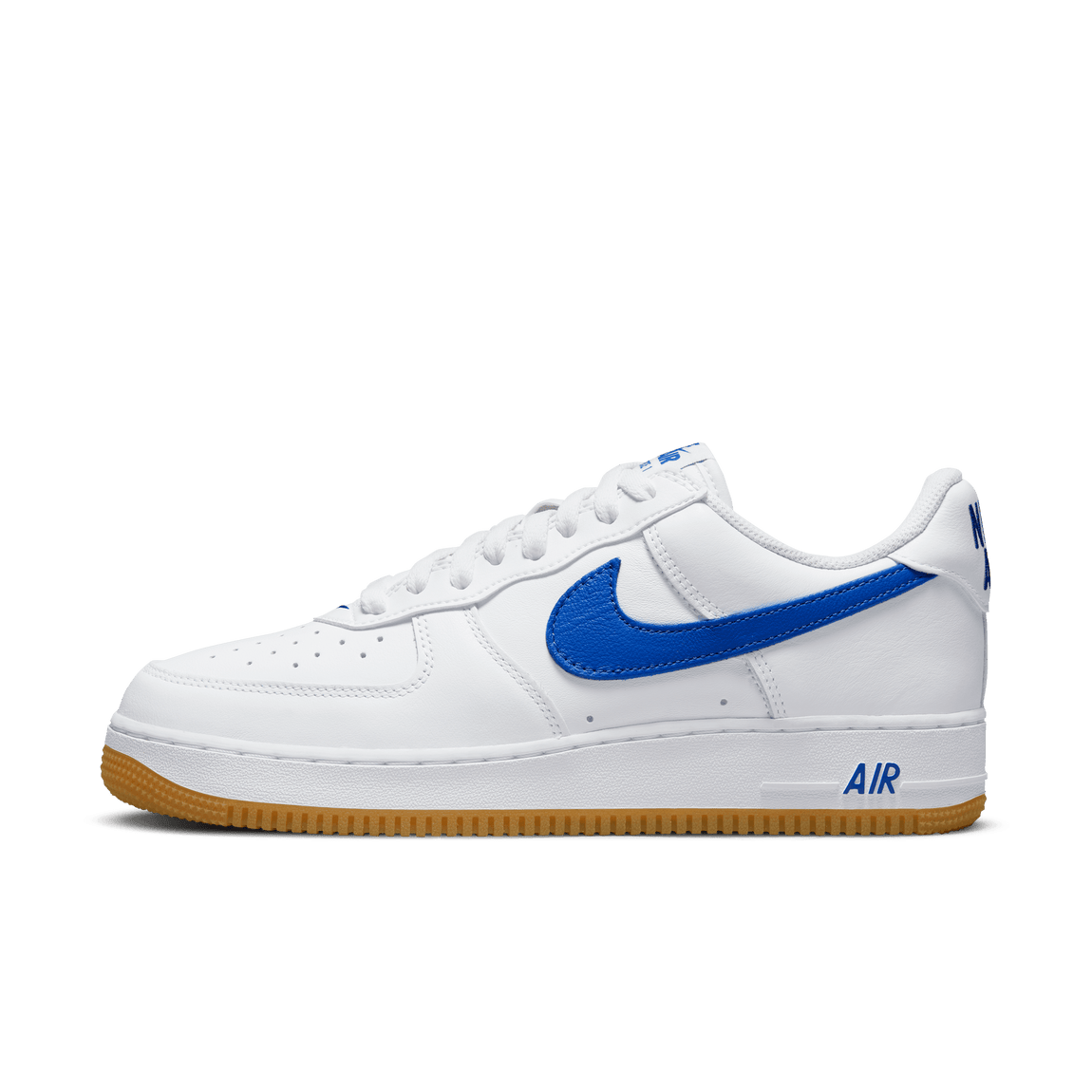 Nike Air Force 1 Low Retro (White/Royal Blue-Gum Yellow) - Nike Air Force 1 Low Retro (White/Royal Blue-Gum Yellow) - 