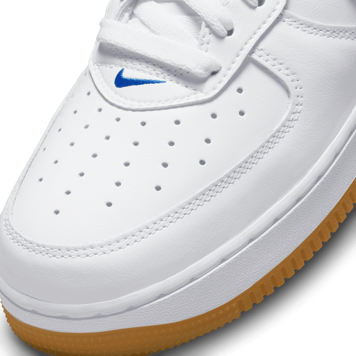 Nike Air Force 1 Low Retro (White/Royal Blue-Gum Yellow) - Nike Air Force 1 Low Retro (White/Royal Blue-Gum Yellow) - 