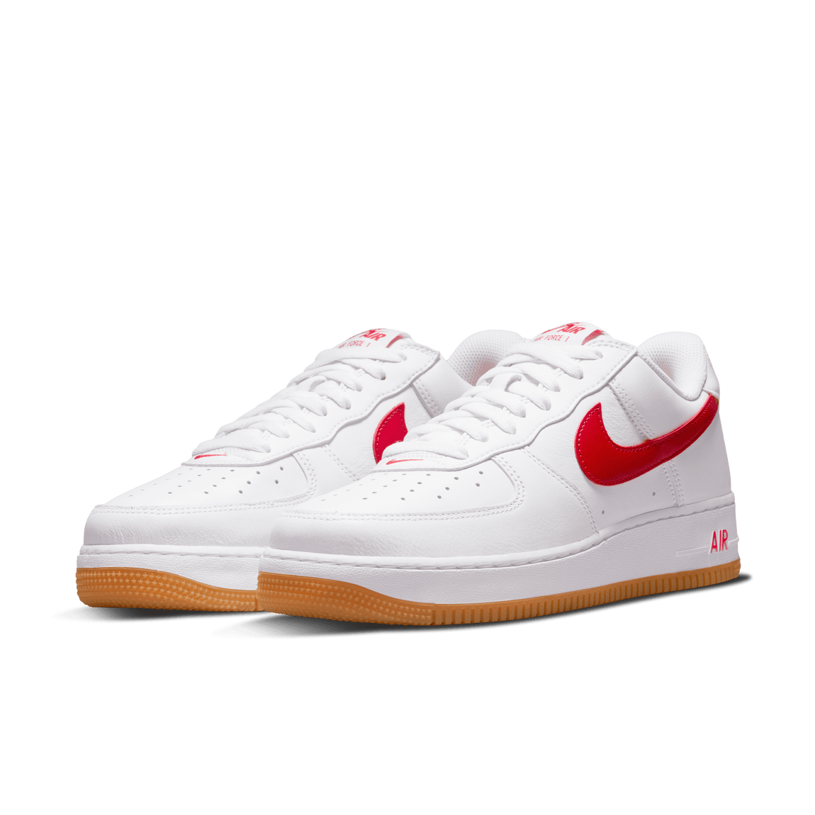 Nike Air Force 1 Low Retro (White/University Red/Gum-Yellow) - Nike Air Force 1 Low Retro (White/University Red/Gum-Yellow) - 