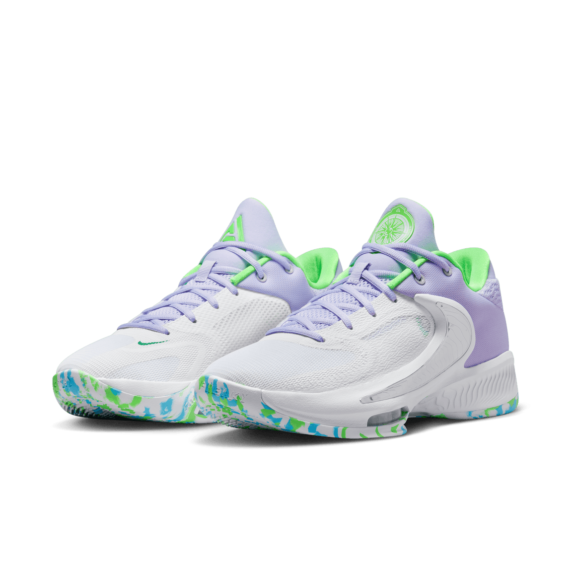 Nike Zoom Freak 4 (White/Oxygen/Purple/Black-Stadium Green) - Nike Zoom Freak 4 (White/Oxygen/Purple/Black-Stadium Green) - 