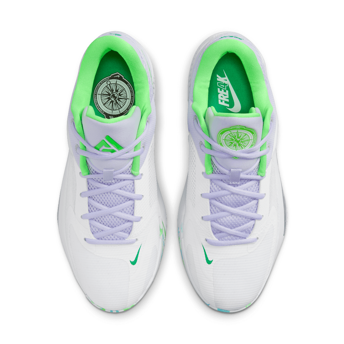 Nike Zoom Freak 4 (White/Oxygen/Purple/Black-Stadium Green) - Nike Zoom Freak 4 (White/Oxygen/Purple/Black-Stadium Green) - 