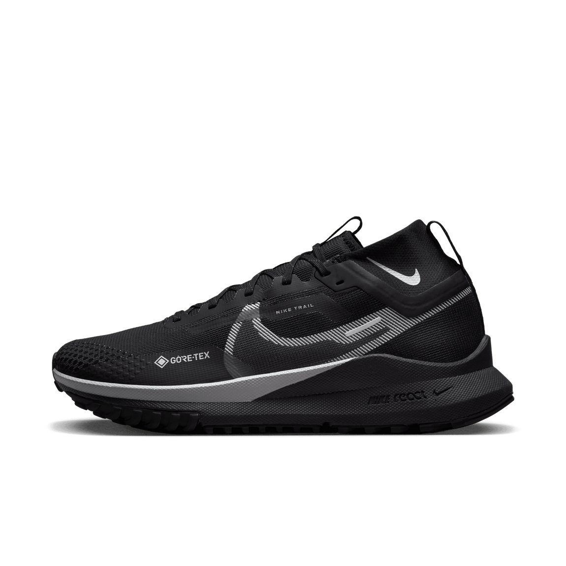 Nike React Pegasus Trail 4 Gore-Tex (Black/Wolf Grey-Reflective Silver) - Nike React Pegasus Trail 4 Gore-Tex (Black/Wolf Grey-Reflective Silver) - 