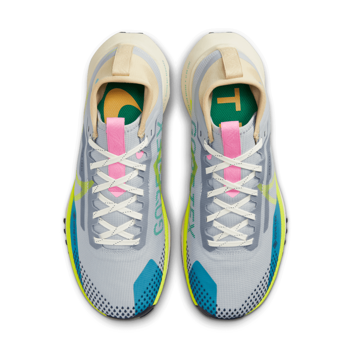 Nike Women's React Pegasus Trail 4 GORE-TEX (Wolf Grey/Volt/Stadium Green/Baltic Blue) - Nike Women's React Pegasus Trail 4 GORE-TEX (Wolf Grey/Volt/Stadium Green/Baltic Blue) - 