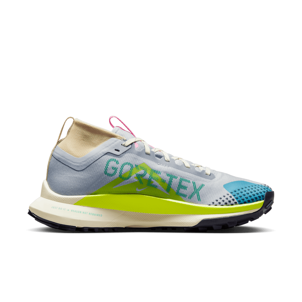 Nike Women's React Pegasus Trail 4 GORE-TEX (Wolf Grey/Volt/Stadium Green/Baltic Blue) - Nike Women's React Pegasus Trail 4 GORE-TEX (Wolf Grey/Volt/Stadium Green/Baltic Blue) - 