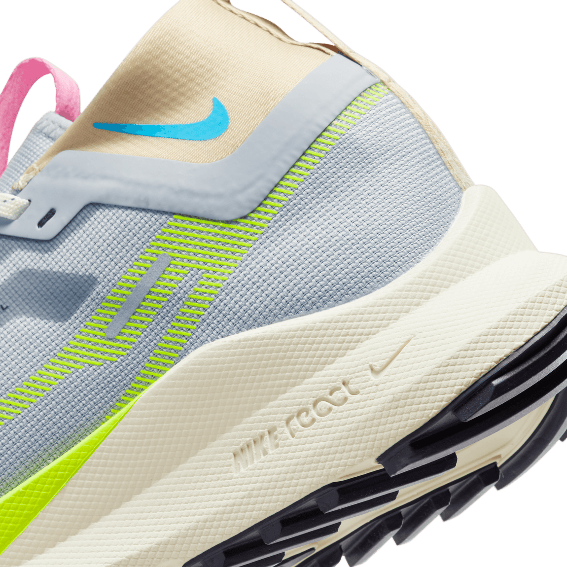 Nike Women's React Pegasus Trail 4 GORE-TEX (Wolf Grey/Volt/Stadium Green/Baltic Blue) - Nike Women's React Pegasus Trail 4 GORE-TEX (Wolf Grey/Volt/Stadium Green/Baltic Blue) - 